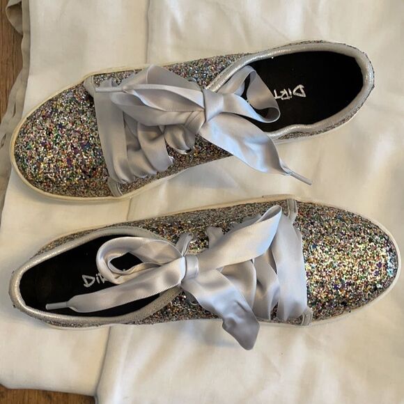 DIRTY LAUNDRY GLITTER SNEAKERS. NEW - Picture 5 of 7